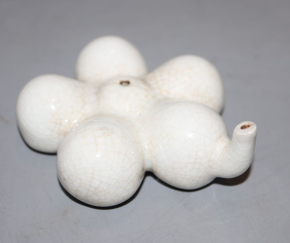 A Korean crackleglaze waterdropper, length 8.5cm